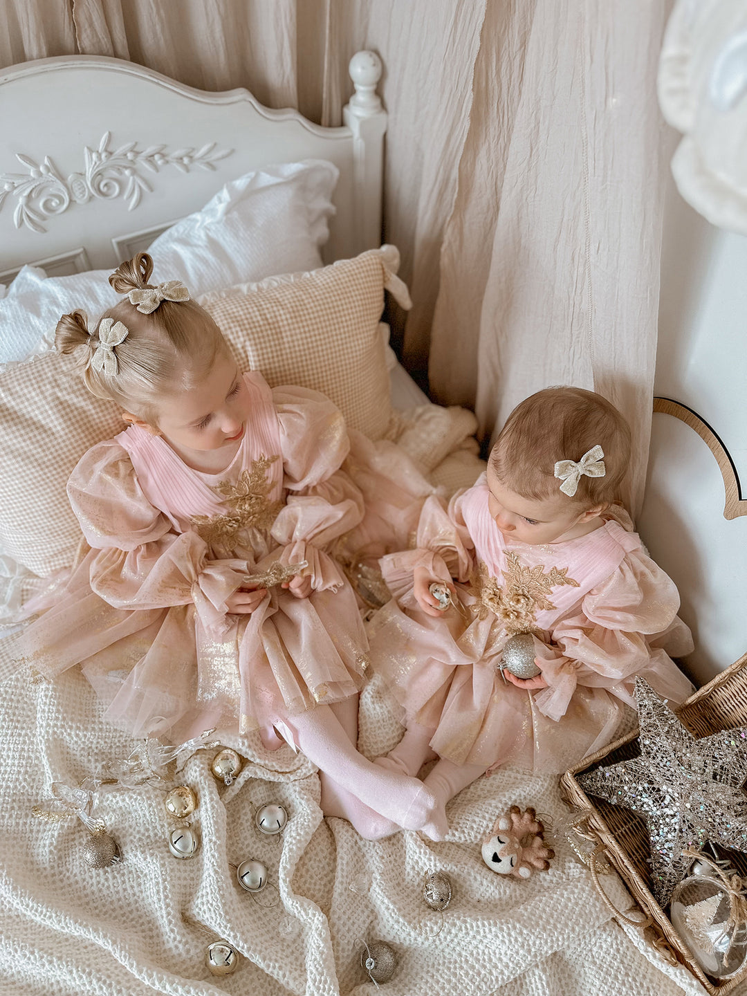 Lilou Bow Hair Clips - Gold