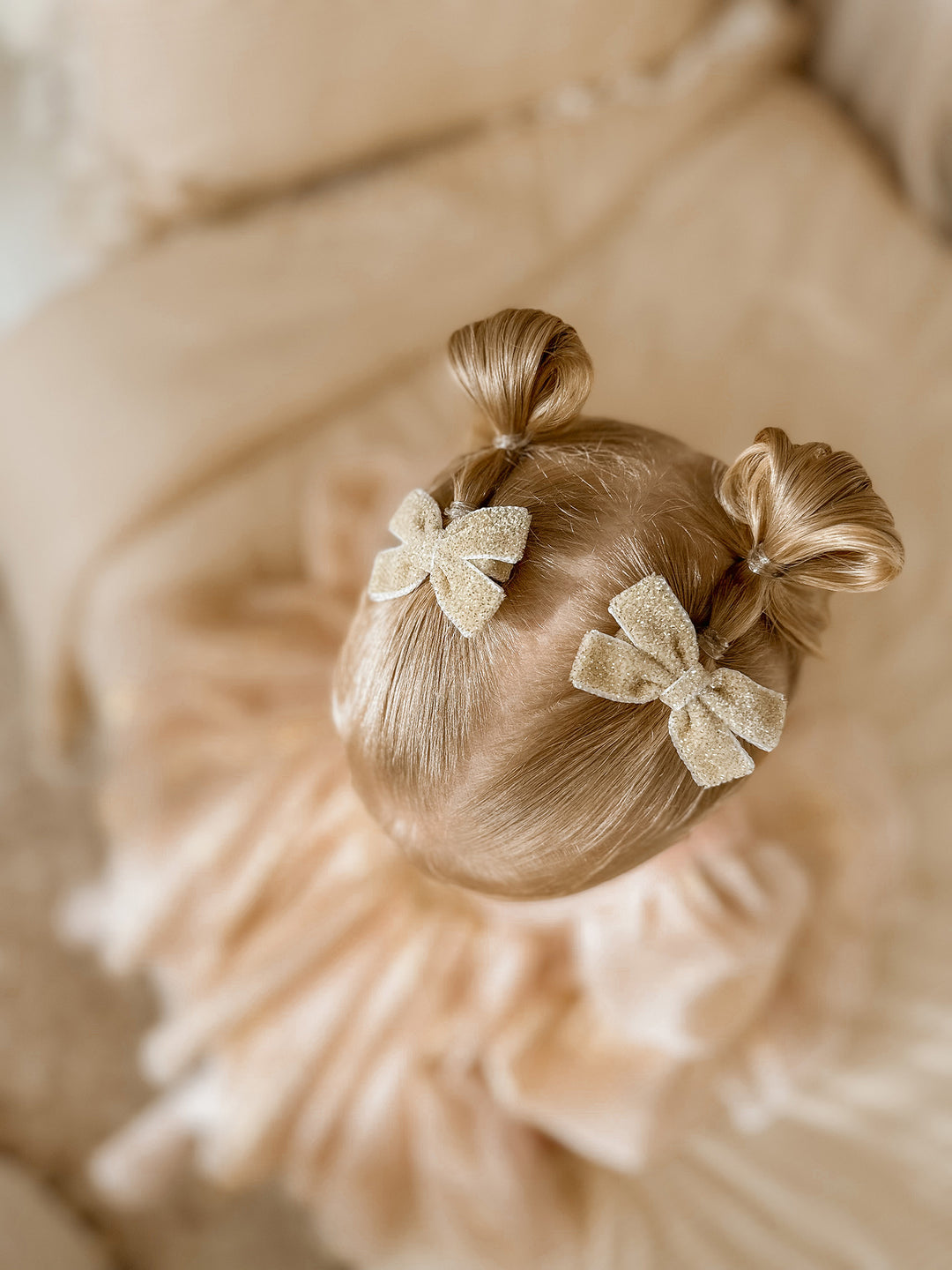 Lilou Bow Hair Clips - Gold