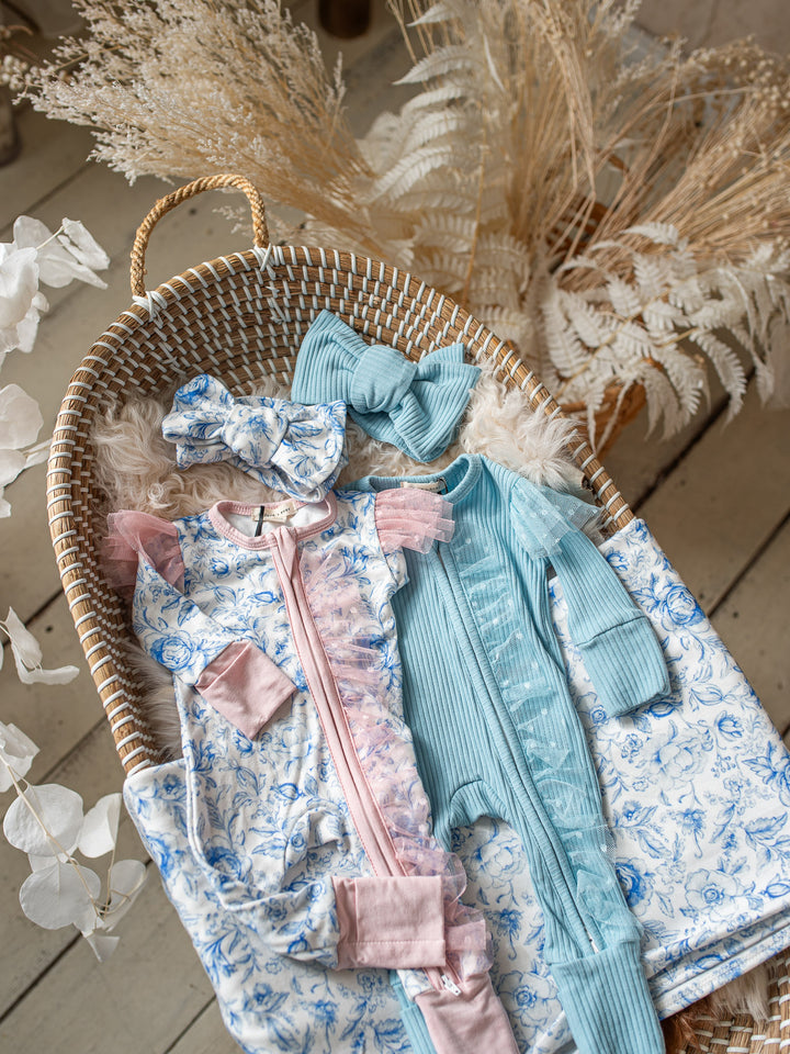 Something Blue Baby Swaddle - Toile
