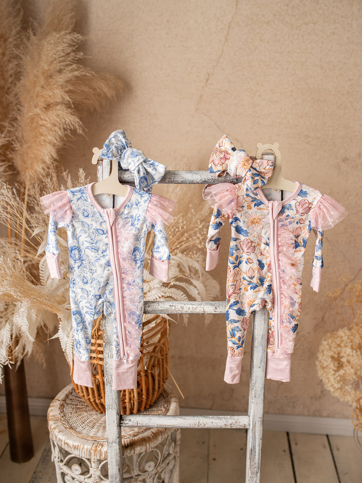 Something Blue Baby Swaddle - Porcelain
