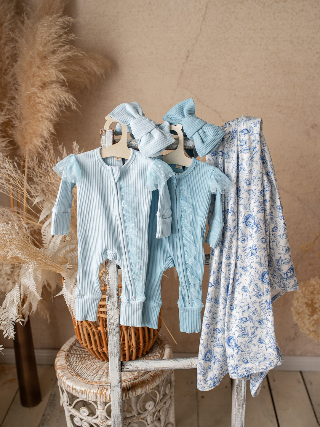 Something Blue Baby Swaddle - Toile