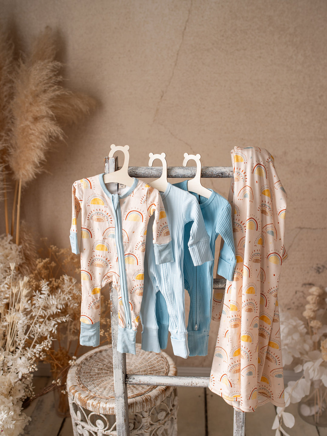 Something Blue Baby Swaddle - Boho Sun