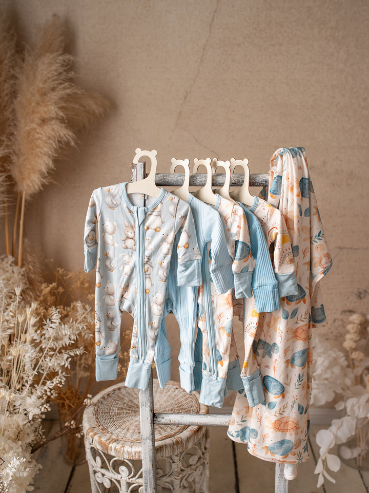 Something Blue Baby Swaddle - Turtle