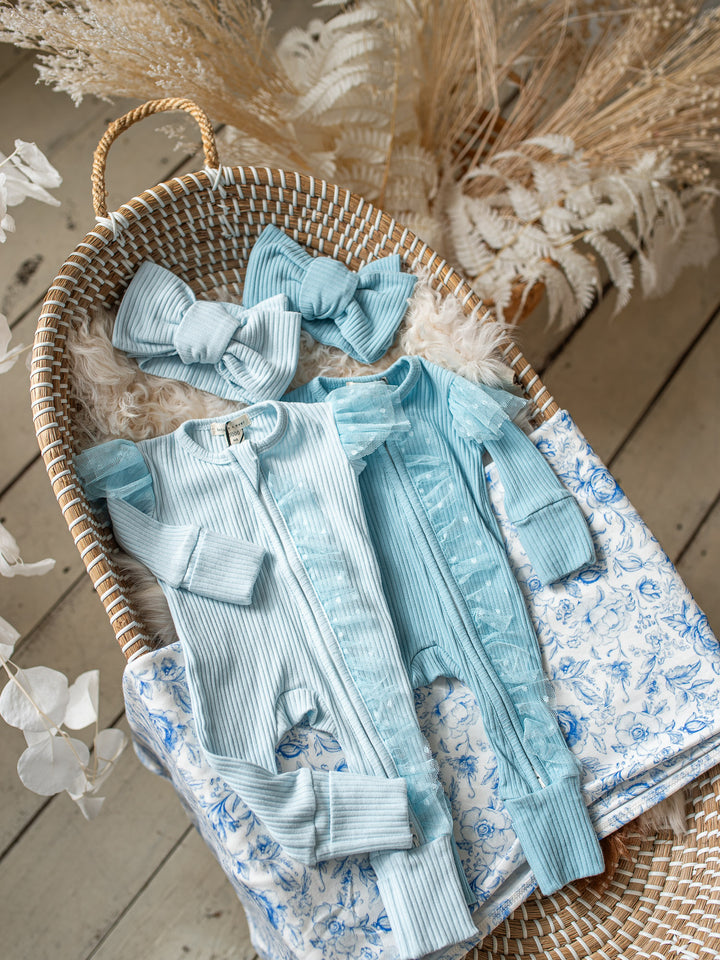 Something Blue Baby Swaddle - Toile