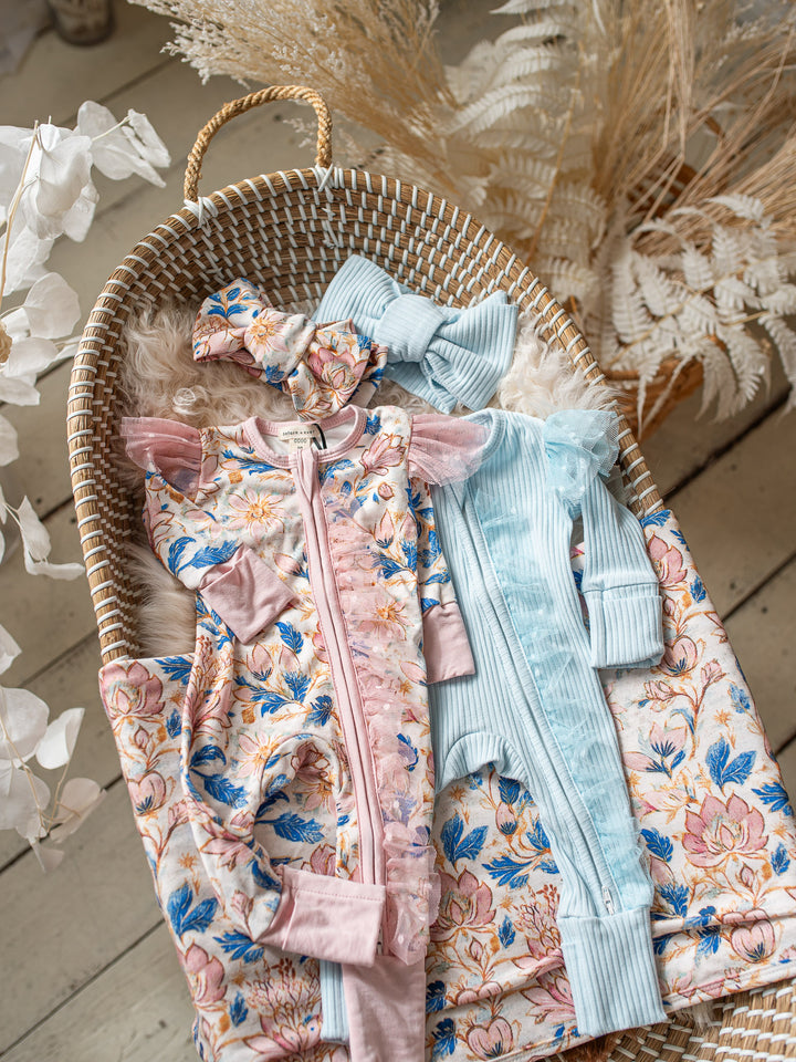 Something Blue Onesie - Porcelain