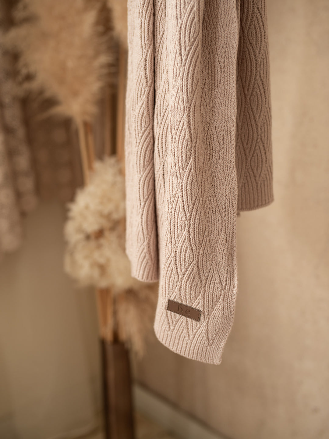 Snuggle Me - Knitted Baby Blanket - Beige