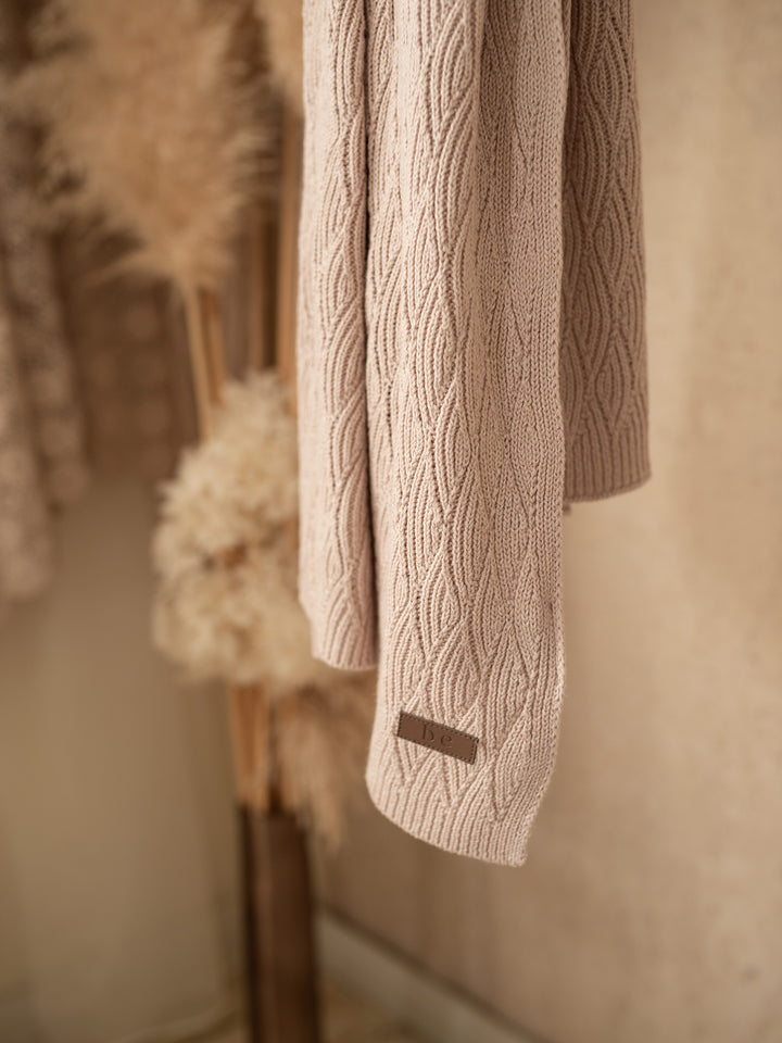 Snuggle Me - Knitted Baby Blanket - Beige