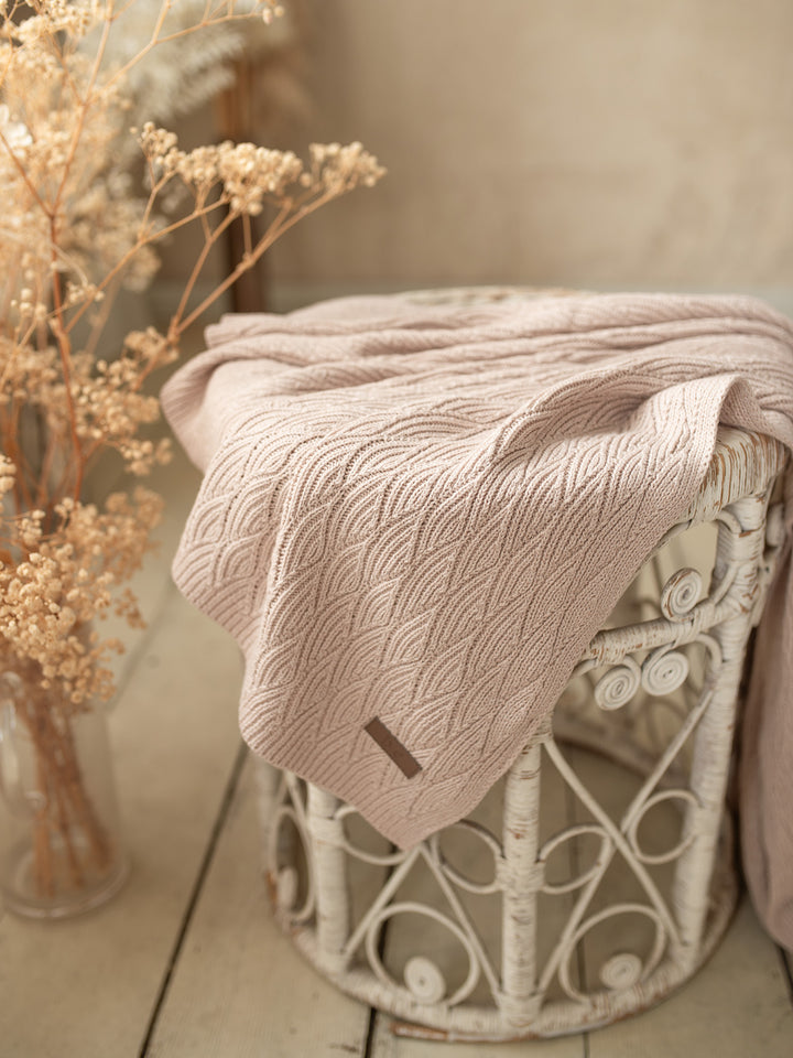 Snuggle Me - Knitted Baby Blanket - Beige
