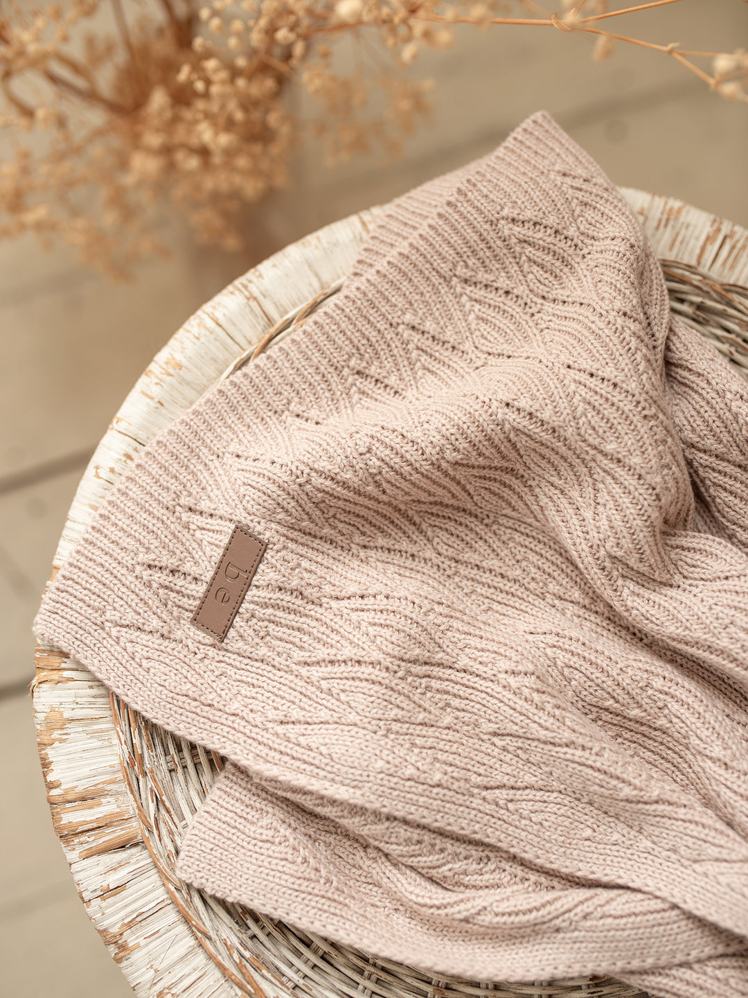Snuggle Me - Knitted Baby Blanket - Beige