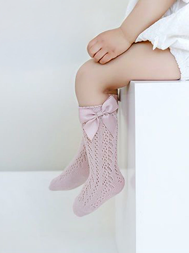 Belle Socks - 2 Pack White & Dusty Rose