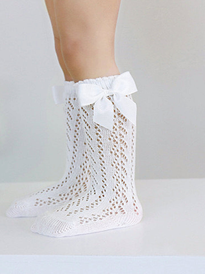 Belle Socks - 2 Pack White & Dusty Rose