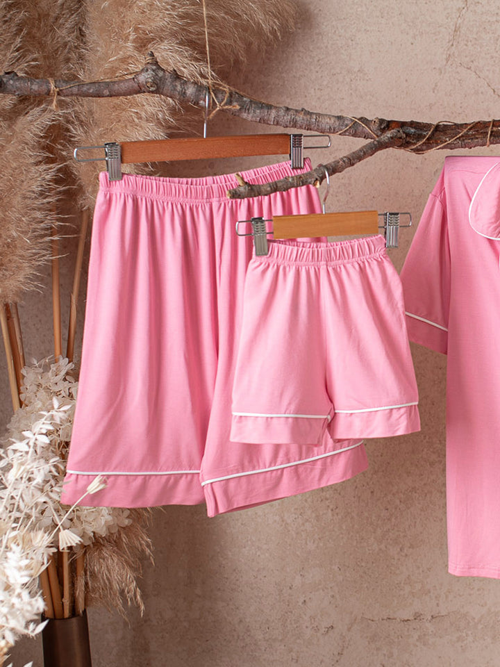 Cloud Bamboo Sleep Shorts for Mamas - Blush