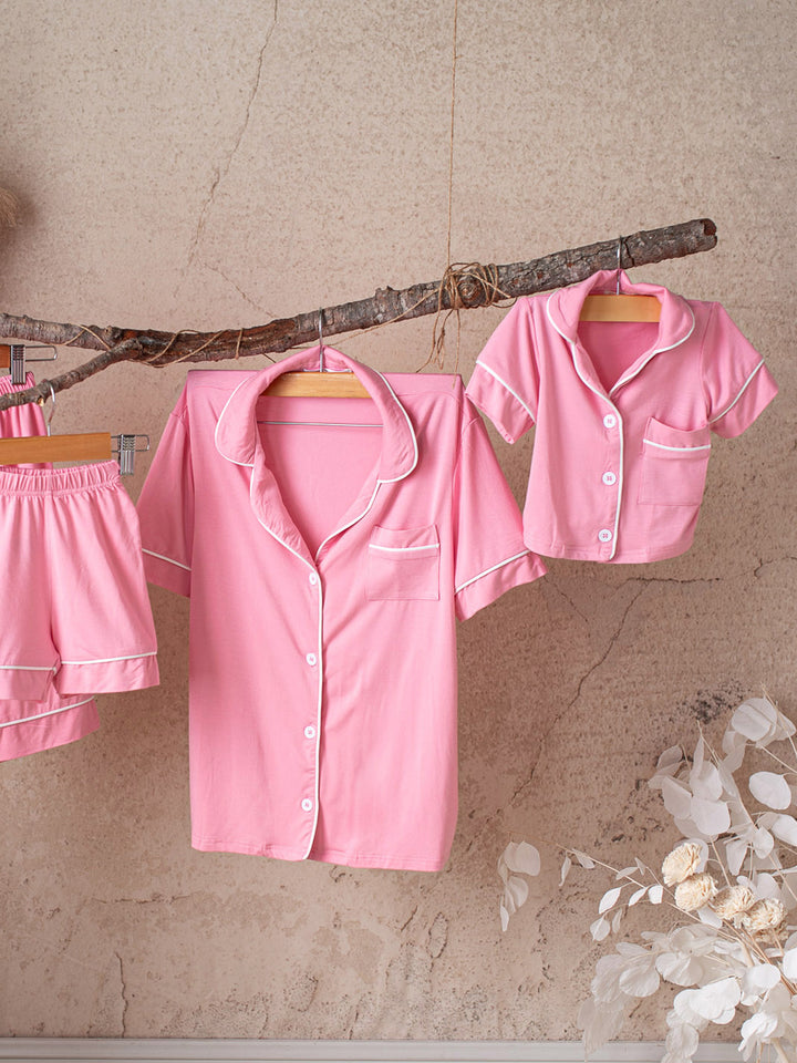Cloud Bamboo Sleep Shirt for Mamas - Short Sleeve Blush