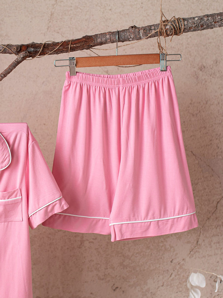 Cloud Bamboo Sleep Shorts for Mamas - Blush