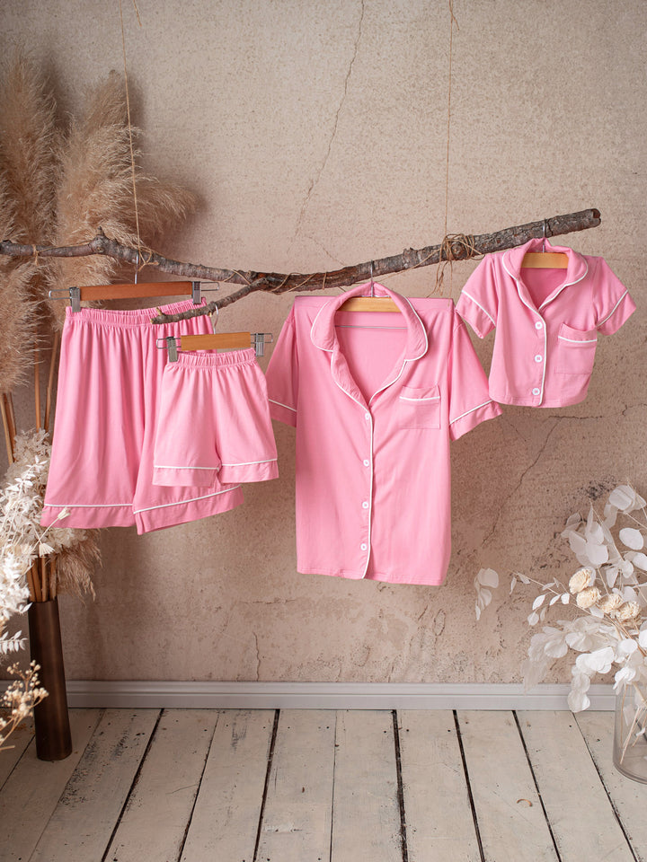 Cloud Bamboo Sleep Shorts for Mamas - Blush
