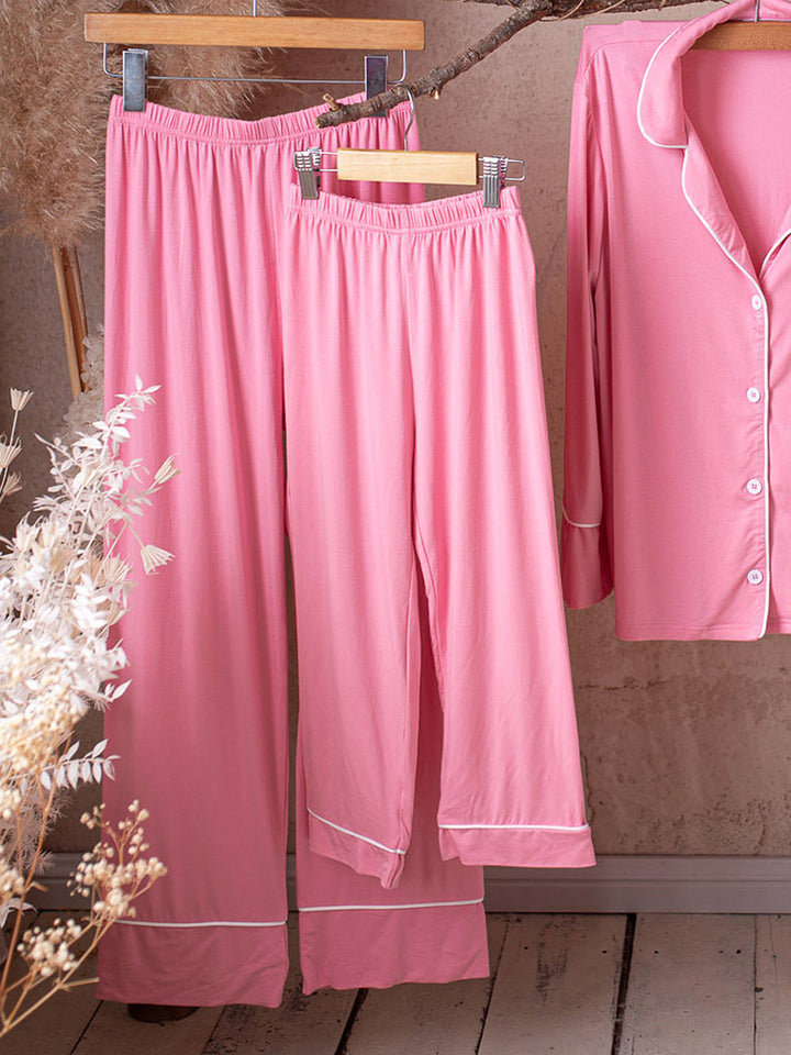 Cloud Bamboo Sleep Pants for Mamas - Blush