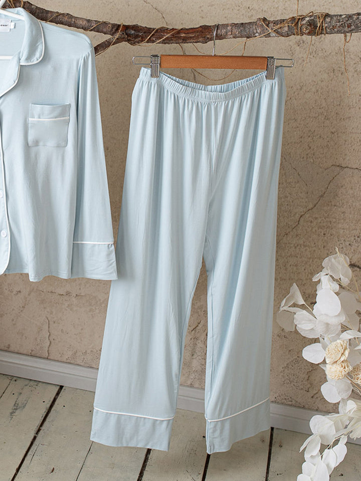 Cloud Bamboo Sleep Pants for Mamas - Ice Blue