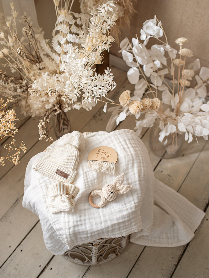 Lullaby - Lux Muslin Gauze Blanket - White