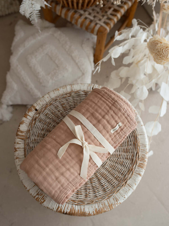 Lullaby - Lux Muslin Gauze Blanket - Tan