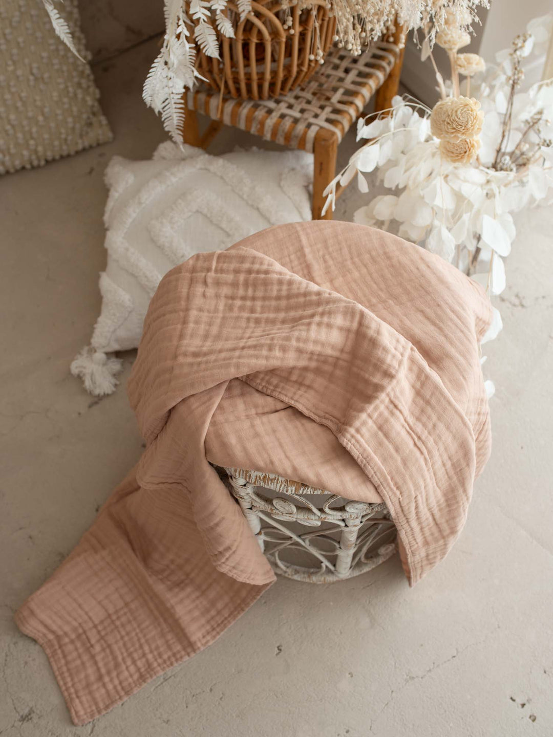 Lullaby - Lux Muslin Gauze Blanket - Tan