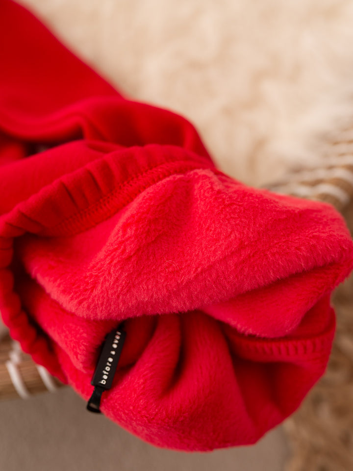 Baby Rudolph Fleece Lined Leggings - Red