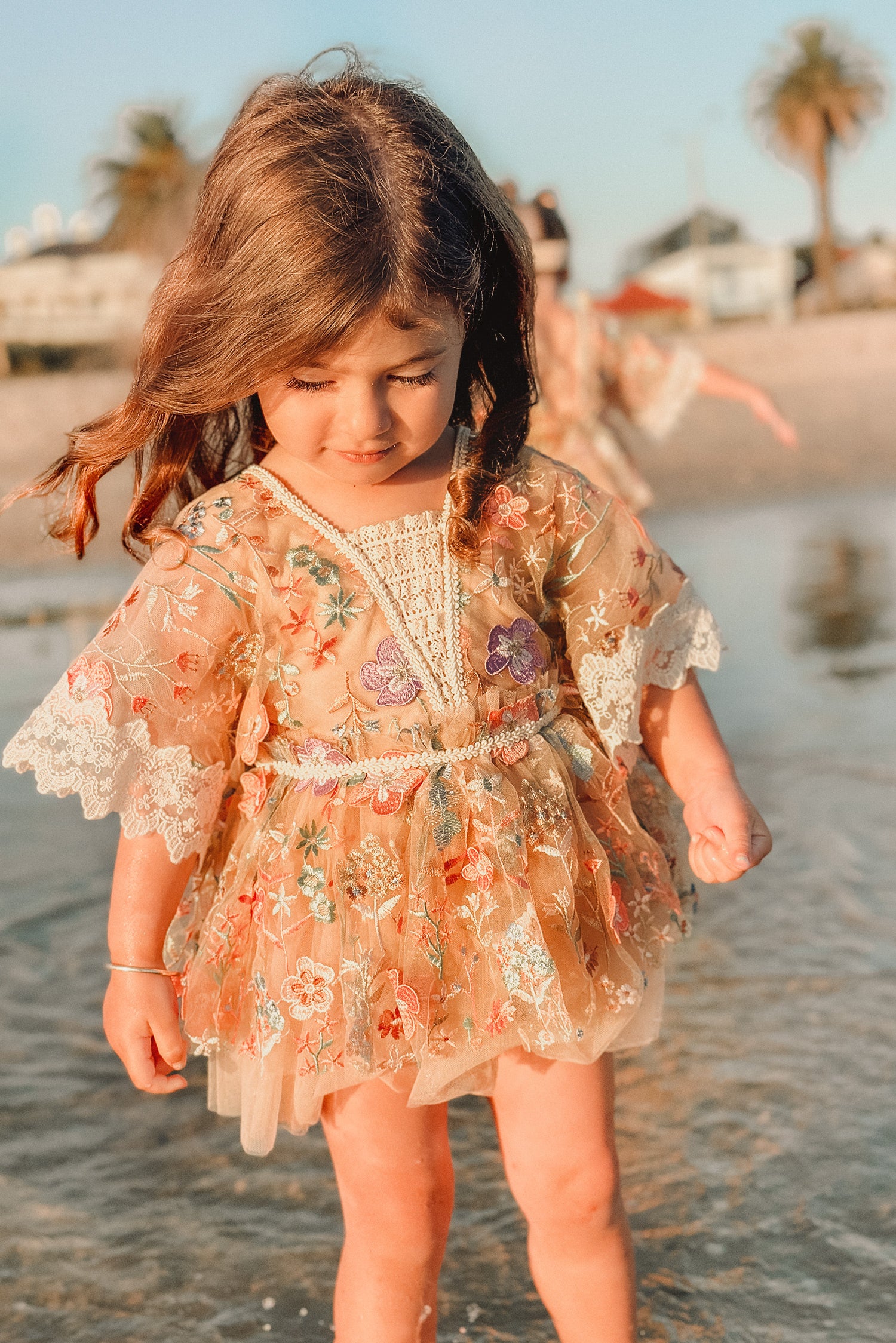Endless Summer Boho Baby Girl Outfit - Tan / Red / Green – Before