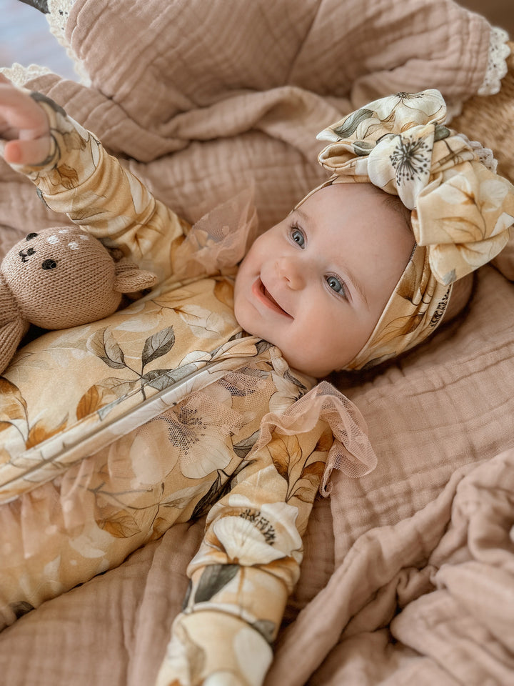Lullaby Lace - Lux Muslin Gauze Blanket - Tan