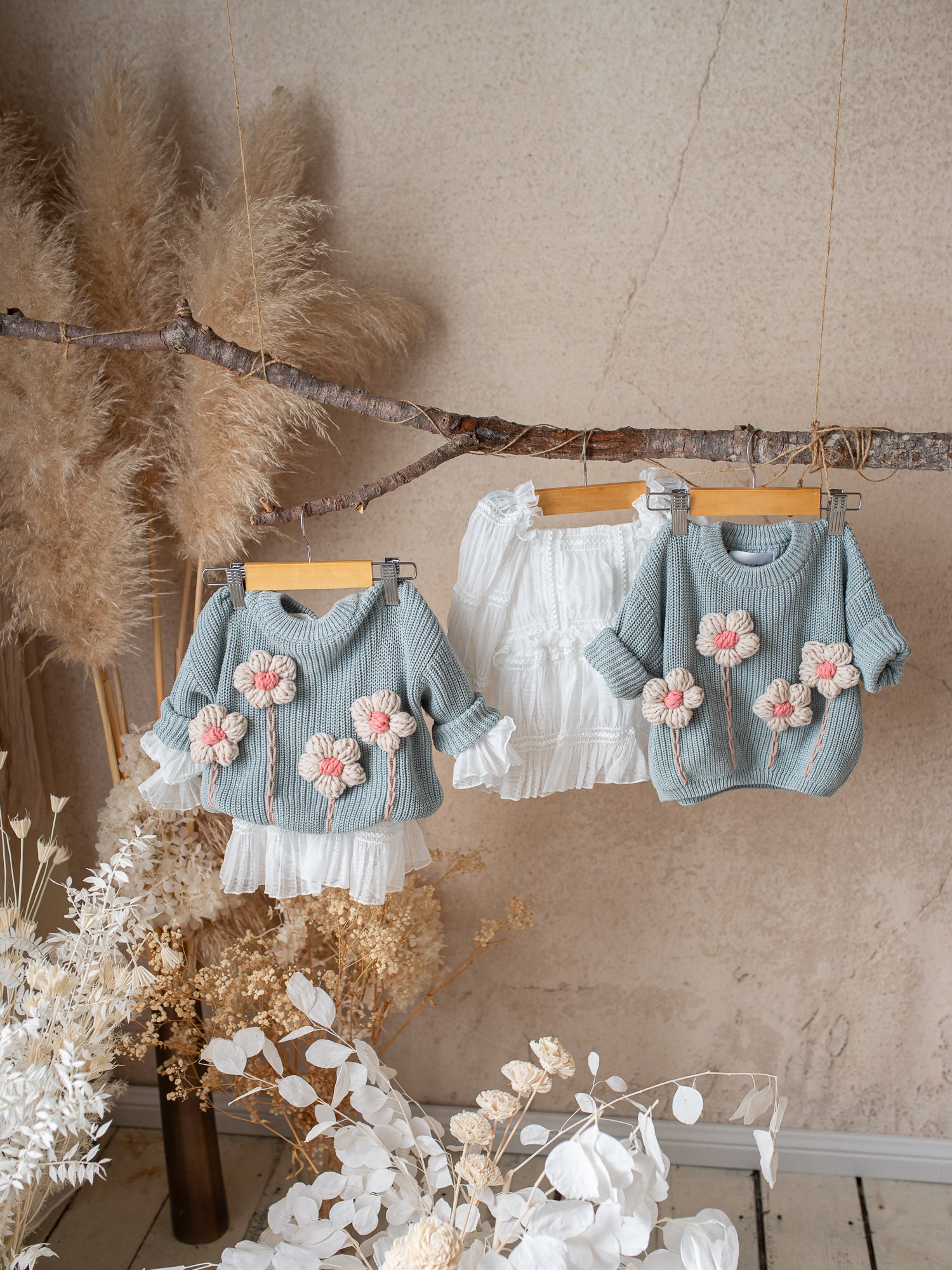 Before & Ever Handmade Flower Baby Knit Sweater, Cotton Infant