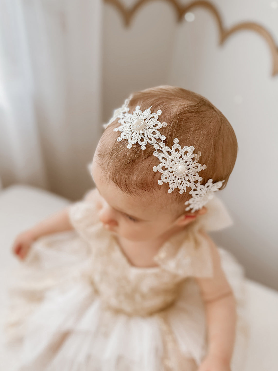 Snowflake Headband - Cream