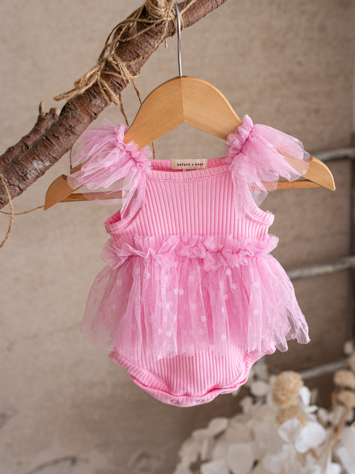 I Love Candy Romper - Bubblegum