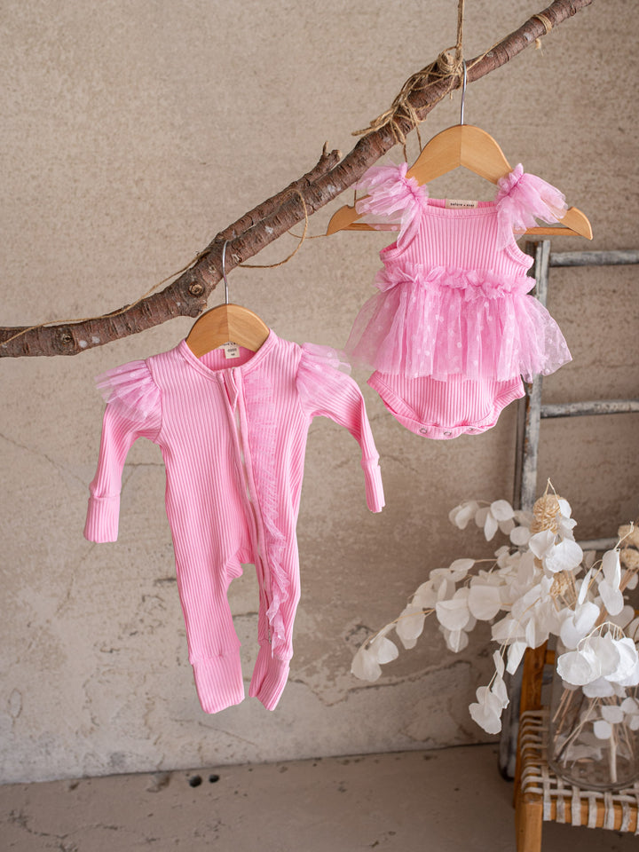 I Love Candy Romper - Bubblegum