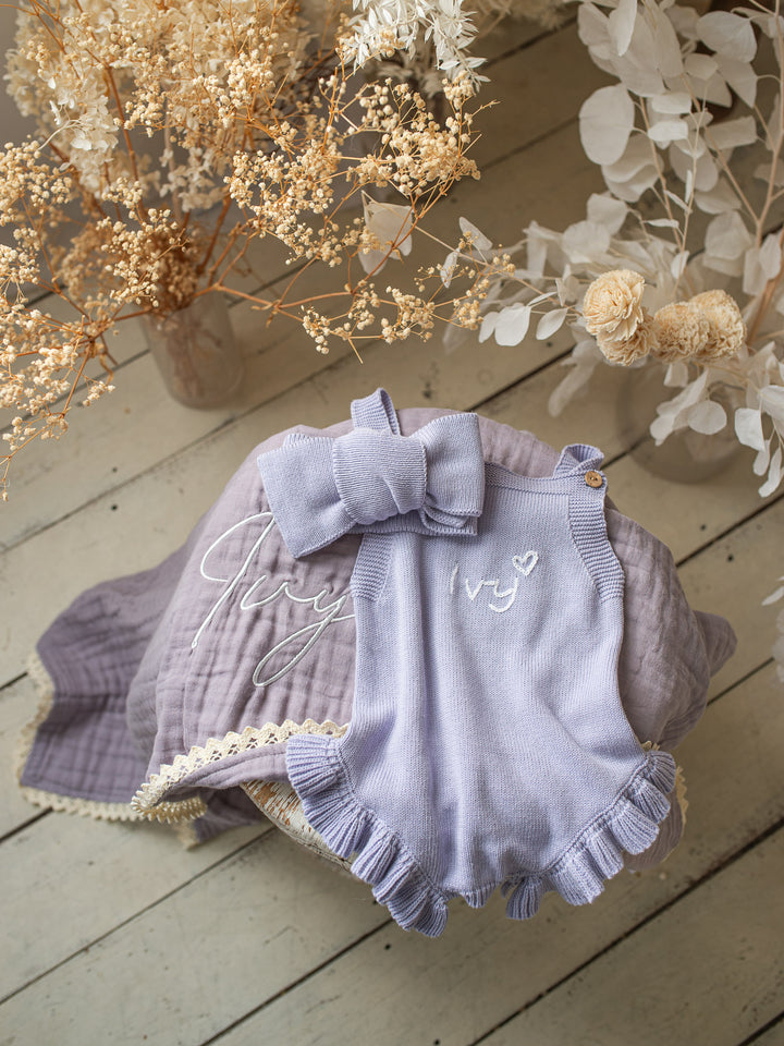 Pure - Knitted Oversized Topknot Headwrap Periwinkle