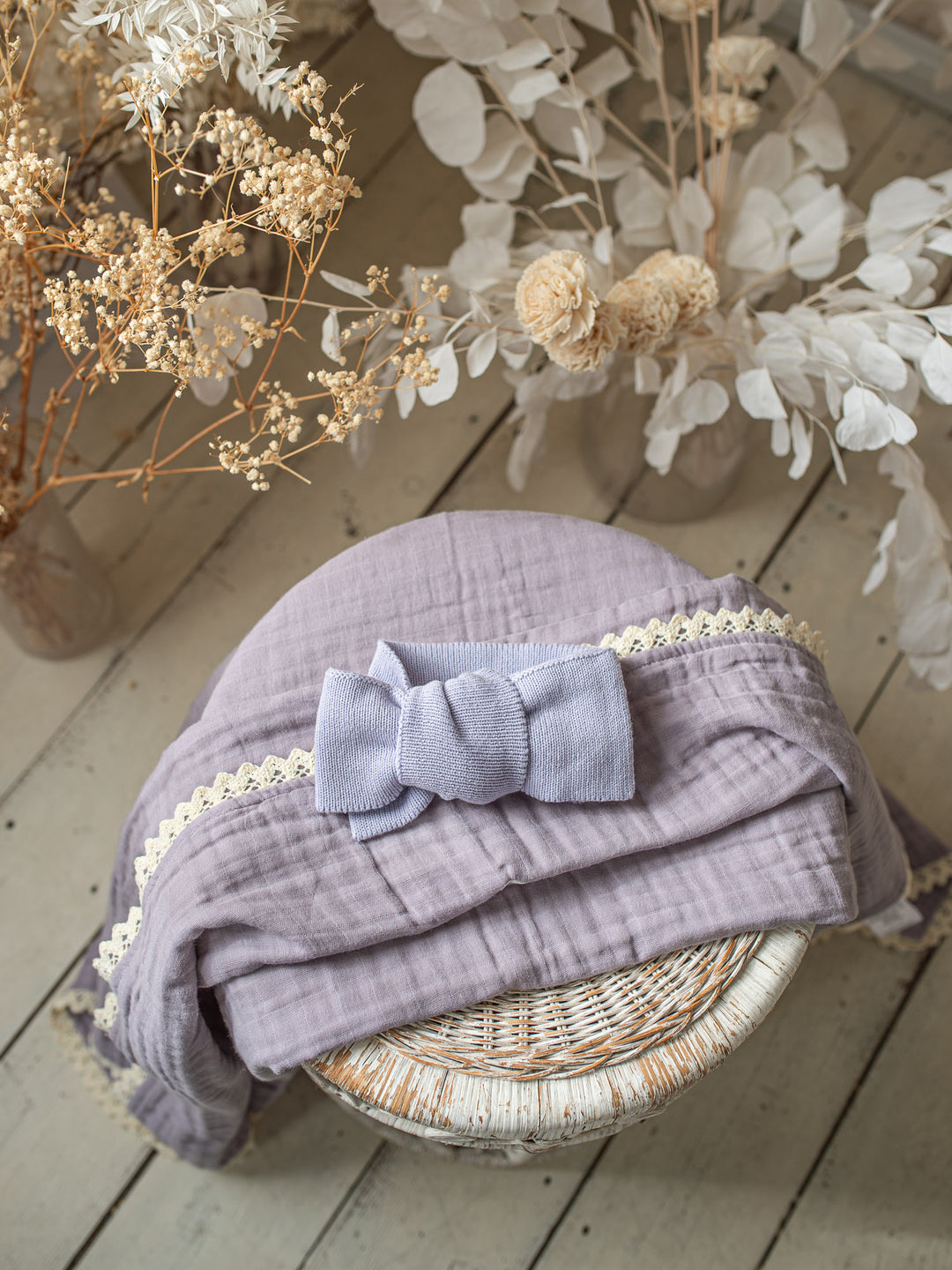 Pure - Knitted Oversized Topknot Headwrap Periwinkle