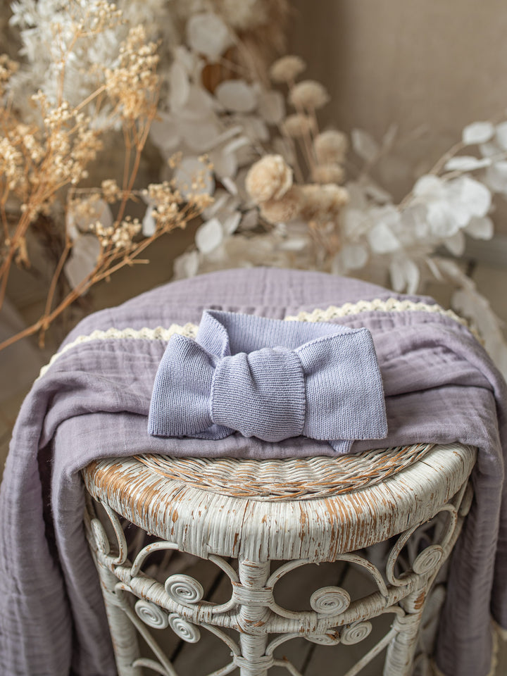 Pure - Knitted Oversized Topknot Headwrap Periwinkle