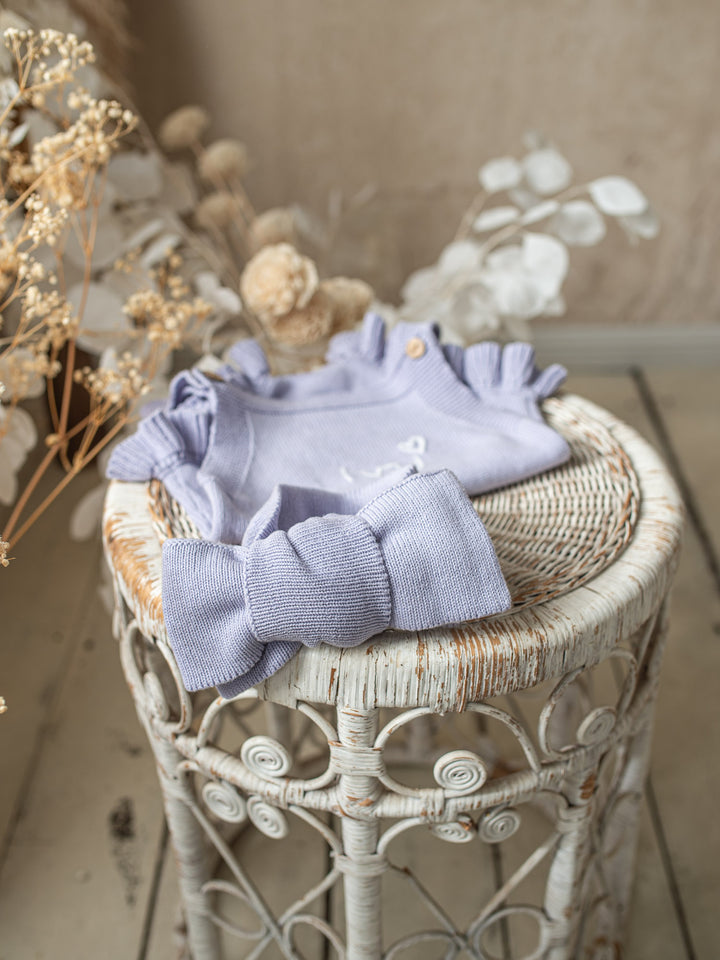 Pure - Knitted Oversized Topknot Headwrap Periwinkle