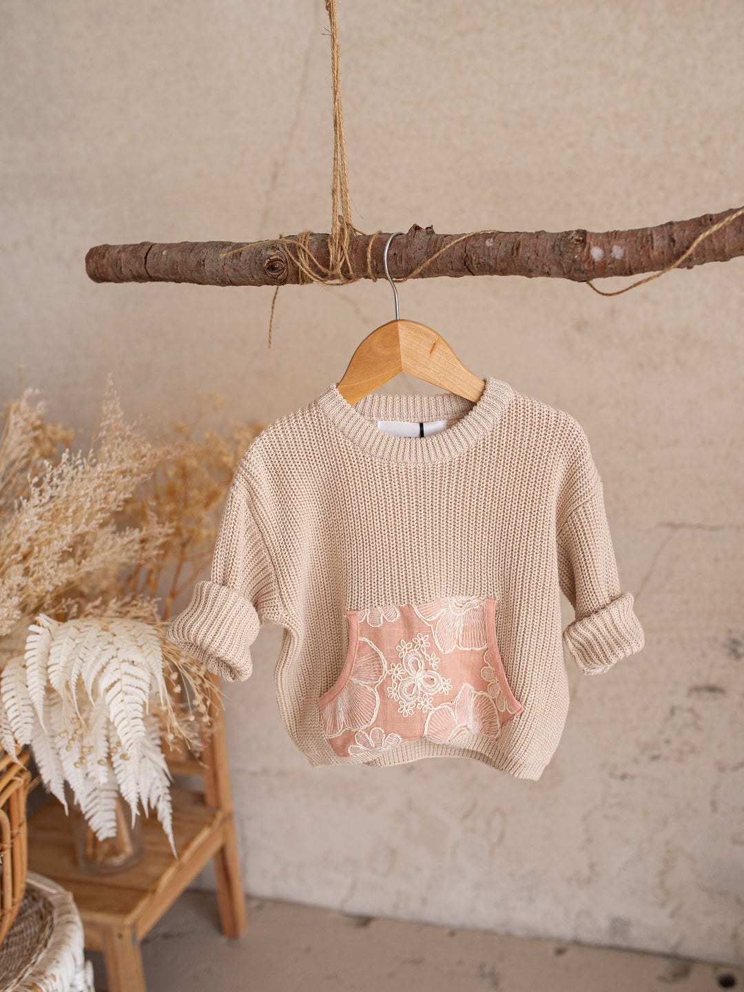 Lace Story Sweater - Oatmeal