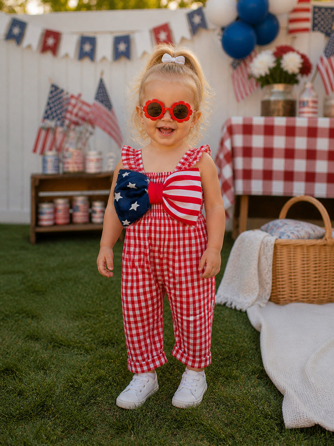 Liberty Belle Jumpsuit - Red