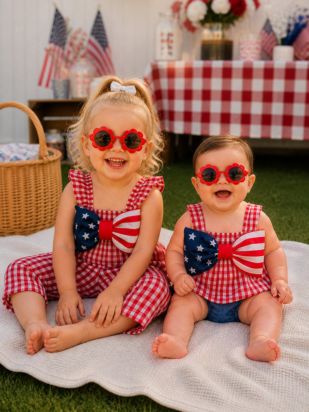 Liberty Belle Jumpsuit - Red