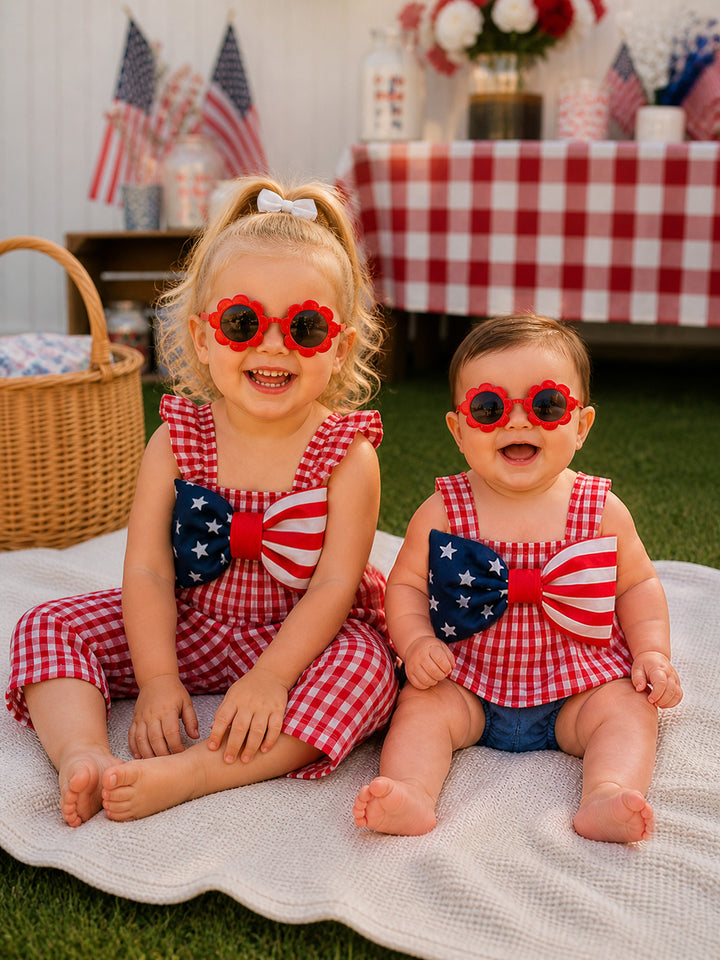 Liberty Belle Jumpsuit - Red