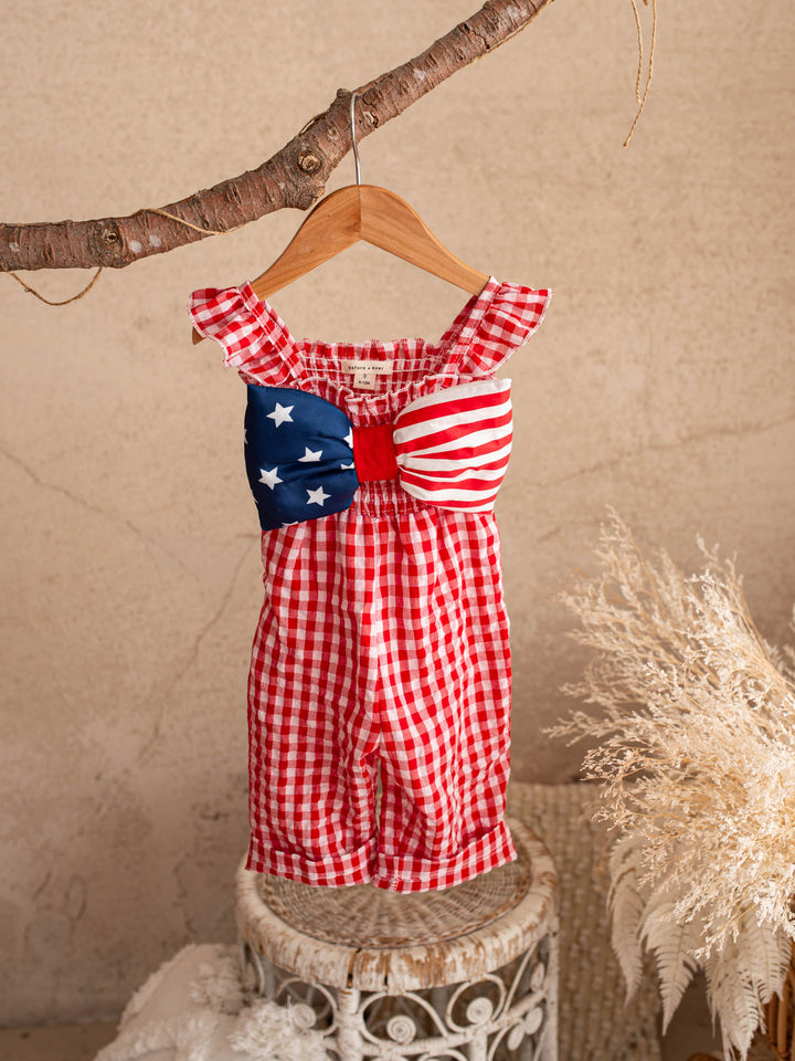 Liberty Belle Jumpsuit - Red