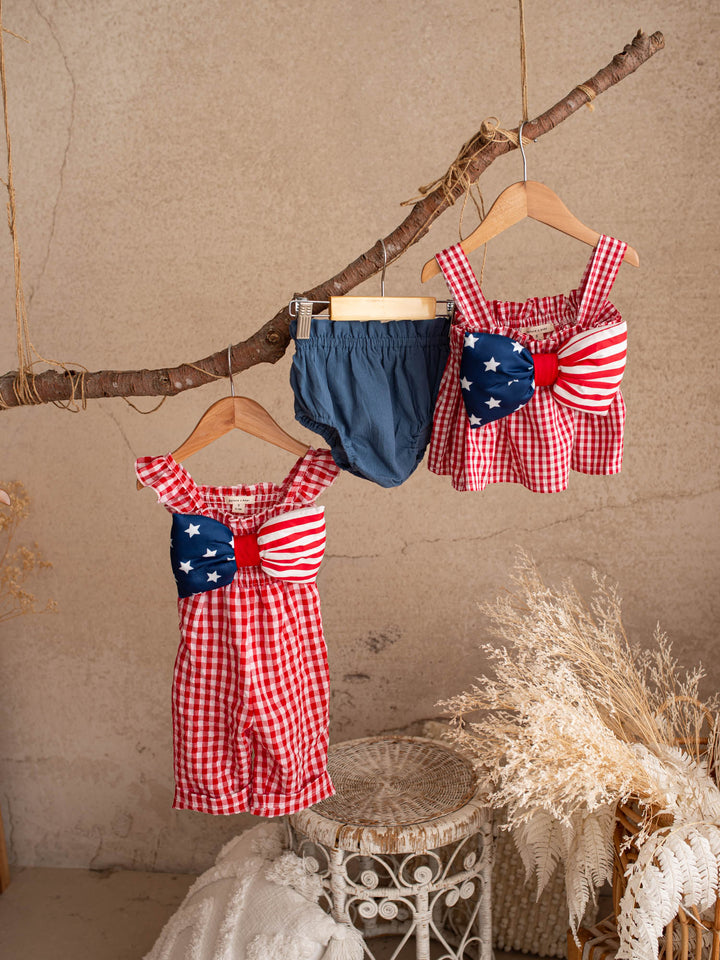Liberty Belle Jumpsuit - Red