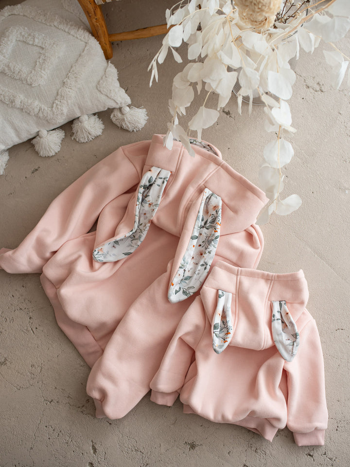 Little Hopper Hoodie - Dusty Pink