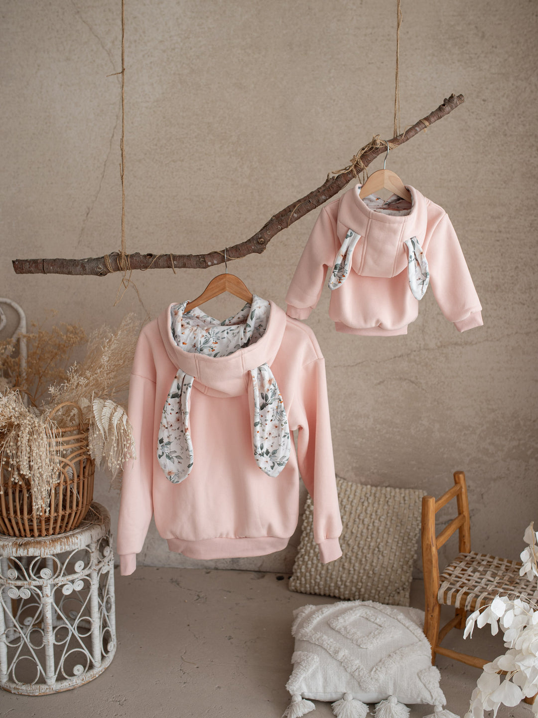 Little Hopper Hoodie - Dusty Pink