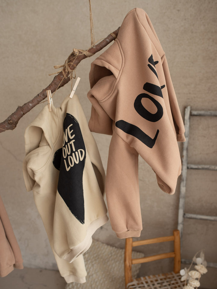 Love Out Loud Hoodie - Beige