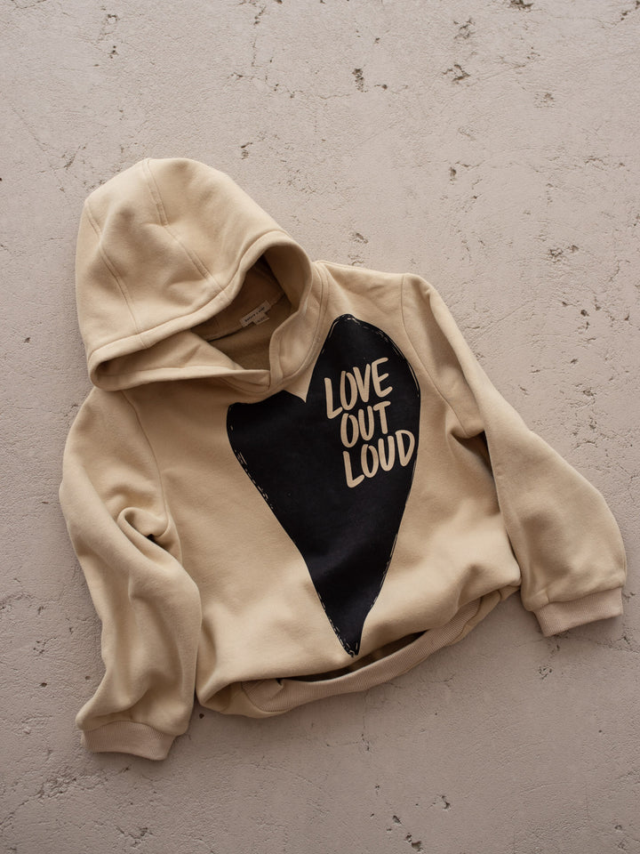 Love Out Loud Hoodie - Beige
