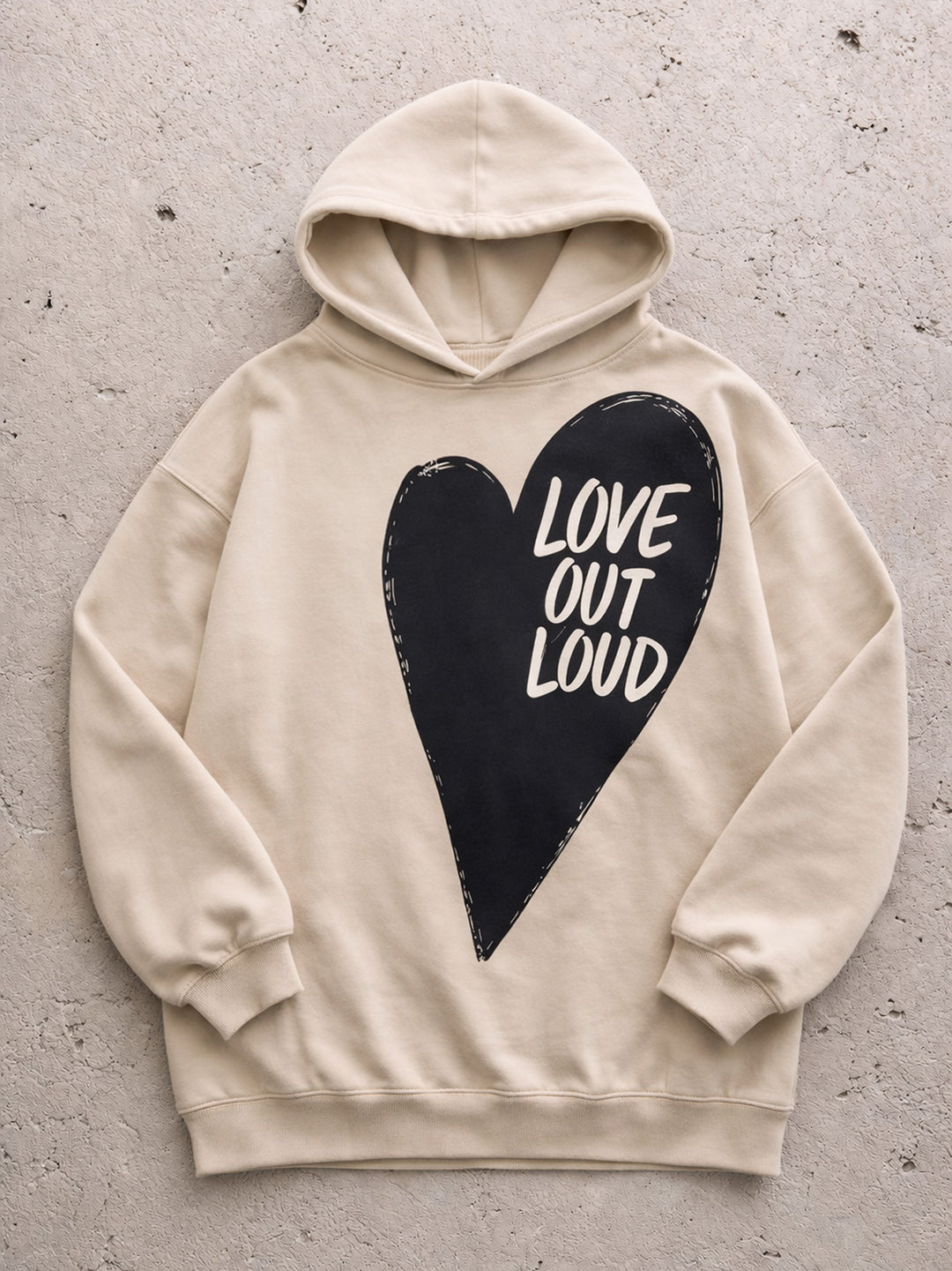 Love Out Loud Hoodie - Unisex Adult - Beige