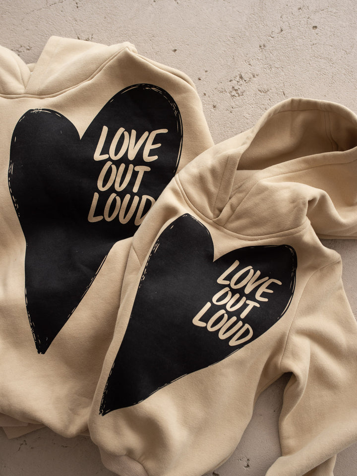 Love Out Loud Hoodie - Beige