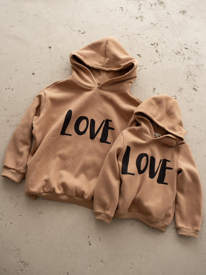 I Love You More - Love Hoodie - Unisex Adult - Mocha