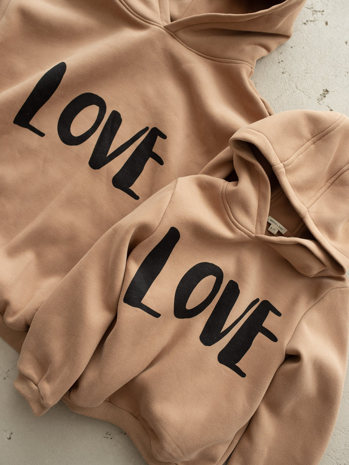 I Love You More - Love Hoodie - Unisex Adult - Mocha