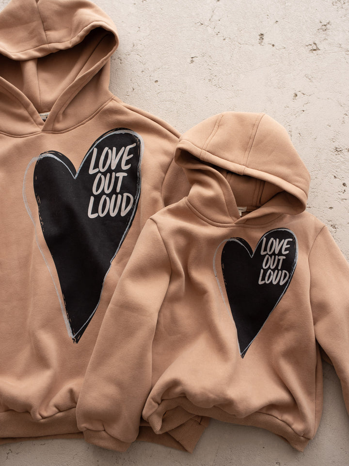 Love Out Loud Hoodie - Unisex Adult - Mocha
